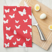 蝶パターン キッチンタオル (四つ折り)