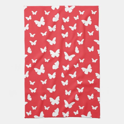 蝶パターン キッチンタオル (縦)