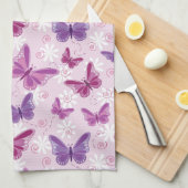蝶パターン キッチンタオル (四つ折り)