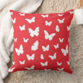 蝶パターン クッション (ブランケット)