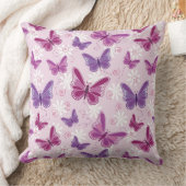 蝶パターン クッション (ブランケット)