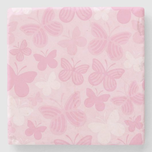 蝶パターン ストーンコースター (正面)
