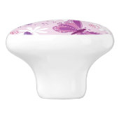 蝶パターン セラミックノブ (側面)