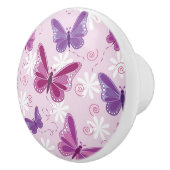 蝶パターン セラミックノブ (右)