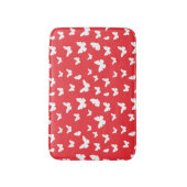 蝶パターン バスマット (正面縦)