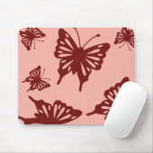蝶パターン マウスパッド (マウス)
