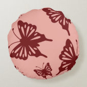 蝶パターン ラウンドクッション (裏面)