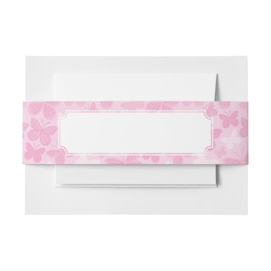 蝶パターン 招待状ベリーバンド (正面例)