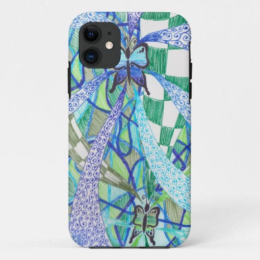 蝶パターン Case-Mate iPhoneケース (裏面)