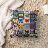 蝶パッチワーク クッション (ブランケット)