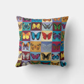 蝶パッチワーク クッション (裏面)