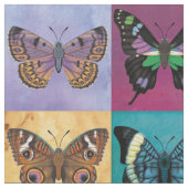 蝶パッチワーク ファブリック (クローズアップ)