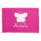 蝶パーソナライズされたの女の子の部屋の枕カバー 枕カバー (正面)