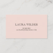 蝶パーソナライズされたイラストレーション赤面ピンク 名刺 (裏面)