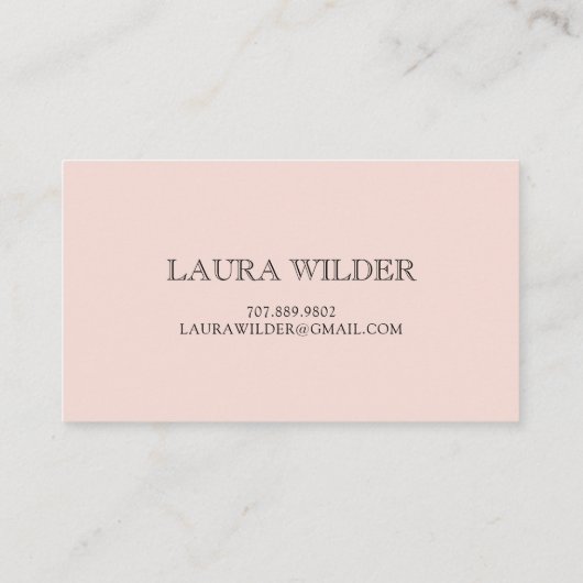 蝶パーソナライズされたイラストレーション赤面ピンク 名刺 (裏面)