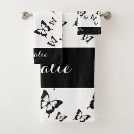 蝶パーソナライズされたタオルセット バスタオルセット
