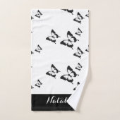 蝶パーソナライズされたタオルセット バスタオルセット (ハンドタオル)