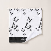 蝶パーソナライズされたタオルセット バスタオルセット (ウォッシュタオル)