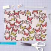 蝶パーソナライズされたティッシュペーパー 薄葉紙 (クラフト)