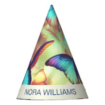 蝶パーソナライズされたパーティー帽子