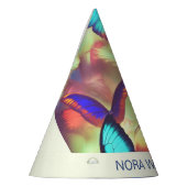 蝶パーソナライズされたパーティー帽子 パーティーハット (左)