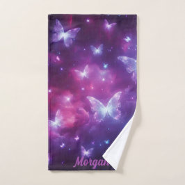 蝶パーソナライズされたファンタジーアートスポーツ ハンドタオル