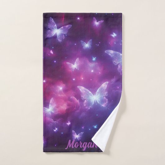 蝶パーソナライズされたファンタジーアートスポーツ ハンドタオル (ハンドタオル)
