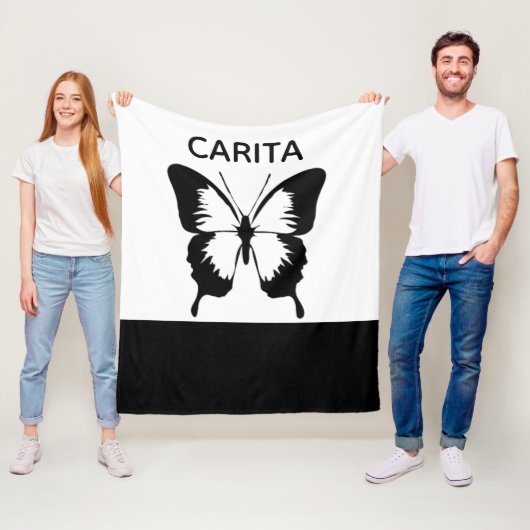 蝶パーソナライズされたフリースブランケット フリースブランケット (インサイチュ)