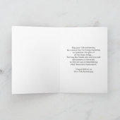 蝶パーソナライズされた七十結婚周年 カード (内部)