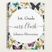蝶パーソナライズされた先生 プランナー手帳 (正面)