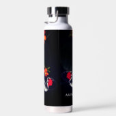 蝶パーソナライズされた水瓶 ウォーターボトル (右面)