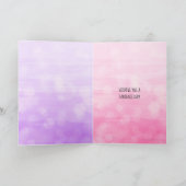 蝶パーソナライズされた花ハッピーバースデー カード (内部)