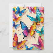 蝶パーソナライズされた誕生日カード (裏面)