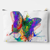 蝶パーソナライズされた（ばちゃばちゃ）跳ねるトートバッグ アクセサリーポーチ (裏面)