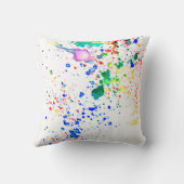 蝶パーソナライズされた（ばちゃばちゃ）跳ねる クッション (裏面)