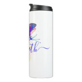 蝶パーソナライズされた（ばちゃばちゃ）跳ねる タンブラー (回転右)