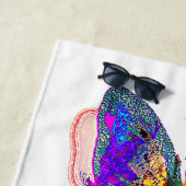 蝶パーソナライズされた（ばちゃばちゃ）跳ねる ビーチタオル (インサイチュ)