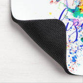 蝶パーソナライズされた(ばちゃばちゃ)跳ねる マウスパッド (コーナー)