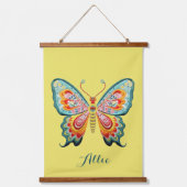 蝶パーソナライズされた 吊り下げ型タペストリー (正面)
