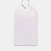 蝶パープルピンクベビーシャワーギフトラベル ギフトタグ (裏面)
