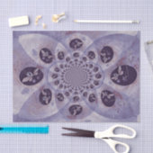 蝶パープルヴィンテージ抽象芸術ヒッパイボホ 薄葉紙 (クラフト)