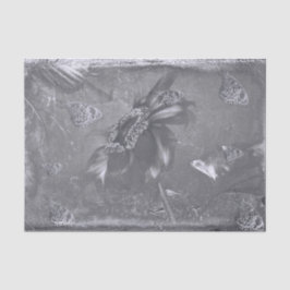 蝶ヒマワリ白黒ヴィンテージ陰性 薄葉紙