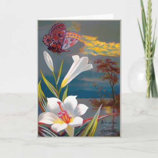 蝶ビクトリアンのクリスマスカード シーズンカード (正面)