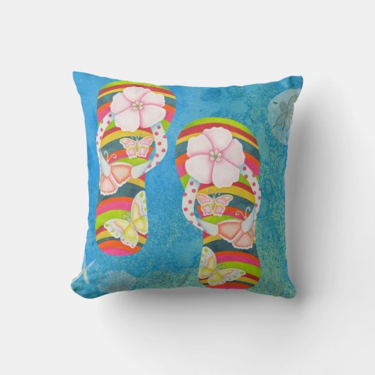 蝶ビーチサンダル クッション (正面)