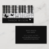 蝶ピアニスト音楽先生名刺 名刺 (正面/裏面)