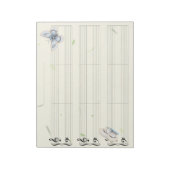 蝶ピアノミュージックマヌ紙ワイドルールキッズ ノートパッド (回転)