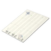 蝶ピアノミュージックマヌ紙ワイドルールキッズ ノートパッド (アングル)