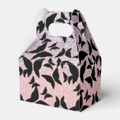 蝶ピンクグリッター誕生日パーティー フェイバーボックス (裏面サイド)