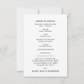 蝶ピンクデイジー花葬儀プログラム写真 サンキューカード (裏面)