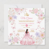 蝶ピンクパープルキンセアニラ15アノス 招待状 (正面)